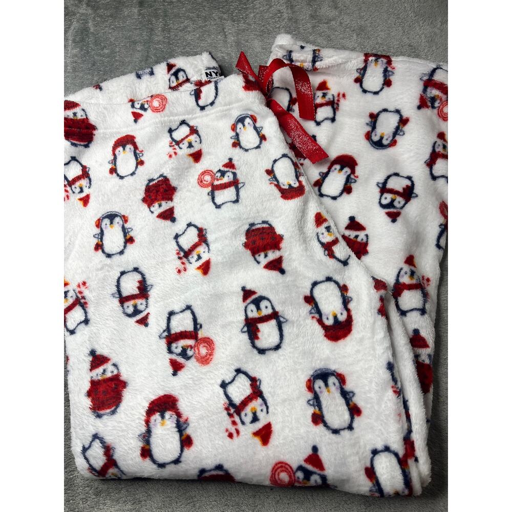 New NYC Underground Cozy Penguin Pajama Pants Fleece Women's 2X Holiday